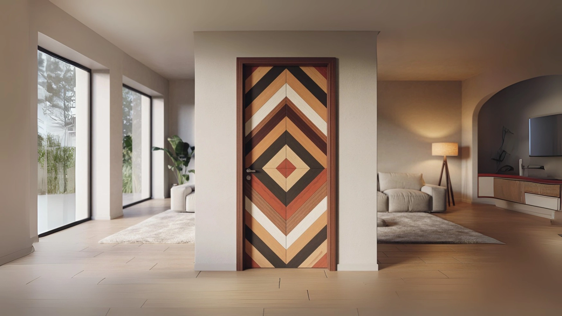 Teak Wood Carving Design Door